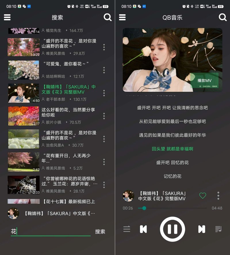 QB音乐 v1.1.0 干净整洁的音乐播放器-空域资源网