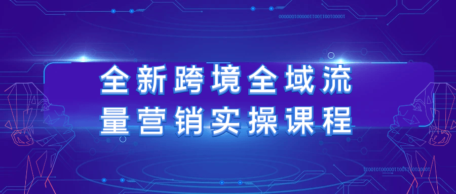 全新跨境全域流量营销实操课程-空域资源网