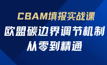 欧盟CBAM填报实战从零到精通-空域资源网