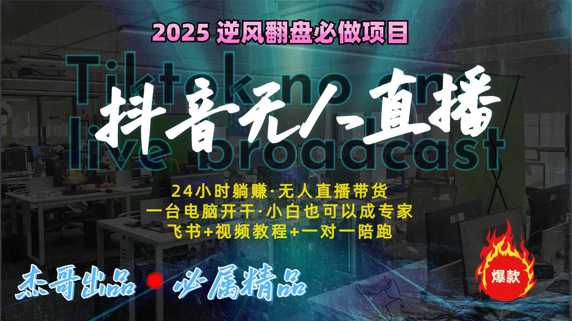 2025抖音无人直播：最新技术，24小时躺赚，月入3w加！-空域资源网