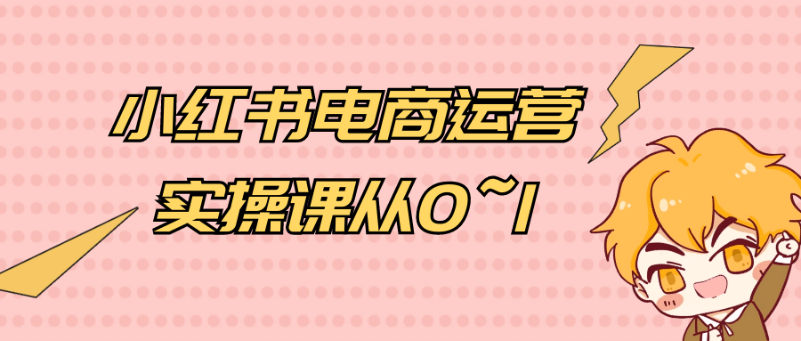 小红书电商运营实操课从0~1