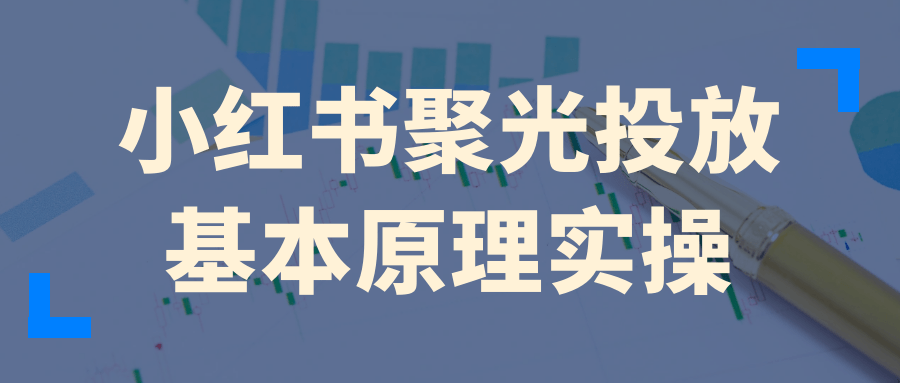 小红书聚光投放基本原理实操-空域资源网