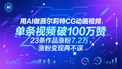 用AI做薇尔莉特CG动画视频,单条视频破100万赞,23条作品涨粉7.2万,涨粉变现两不误-颜夕资源网-第13张图片 用AI做薇尔莉特CG动画视频,单条视频破100万赞,23条作品涨粉7.2万,涨粉变现两不误-颜夕资源网-第13张图片
