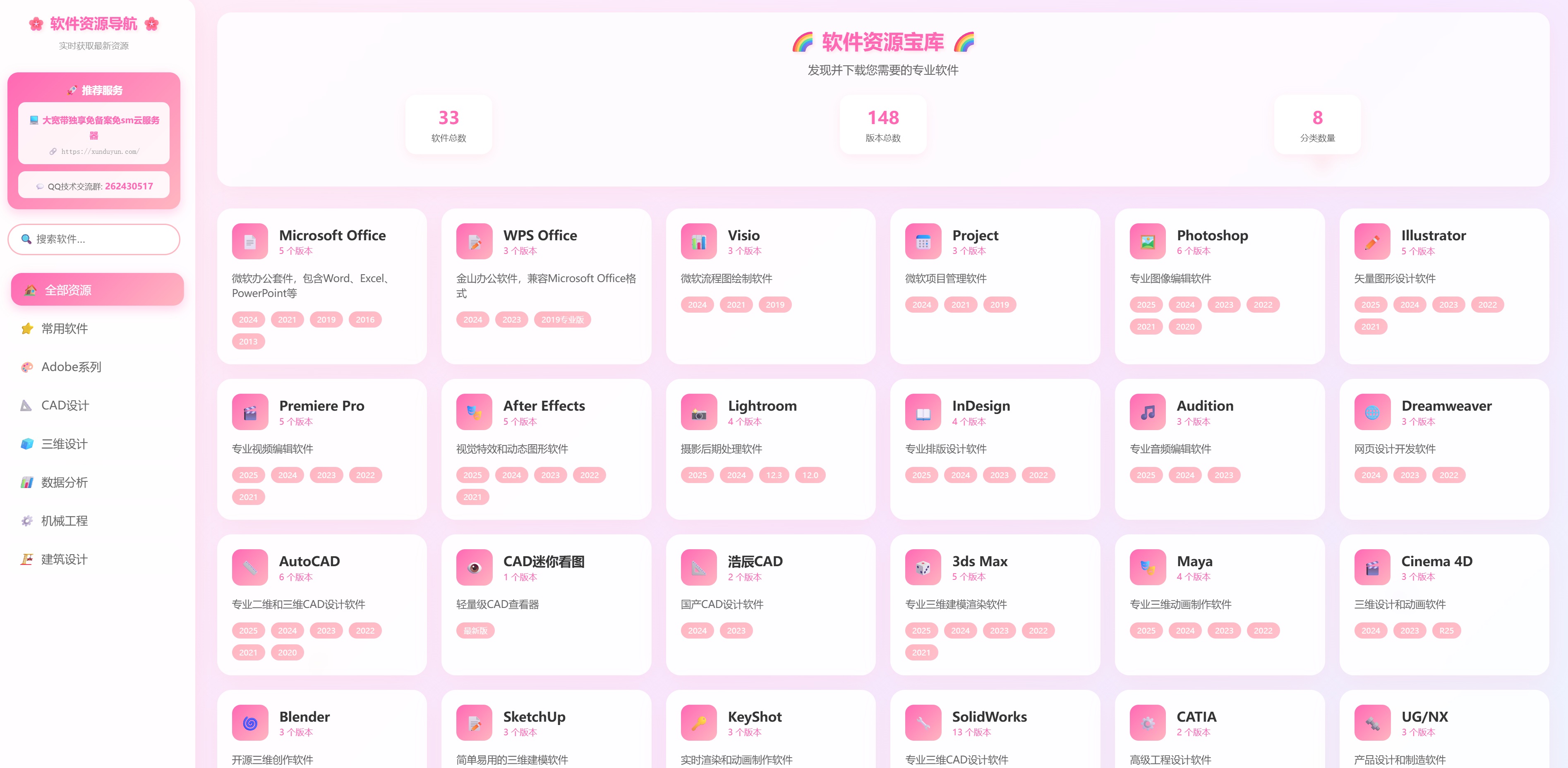KaiGe软件资源导航站源码-空域资源网