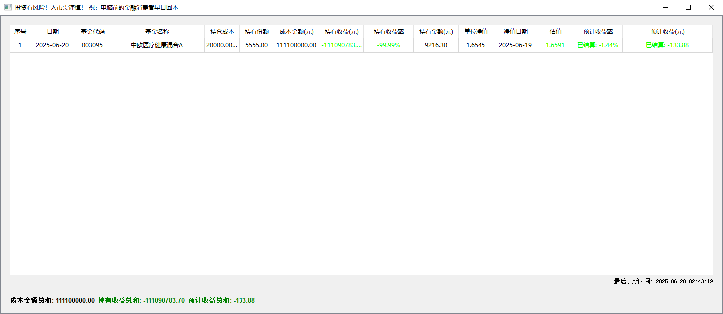 基金助手获取基金估值和预计收益-空域资源网