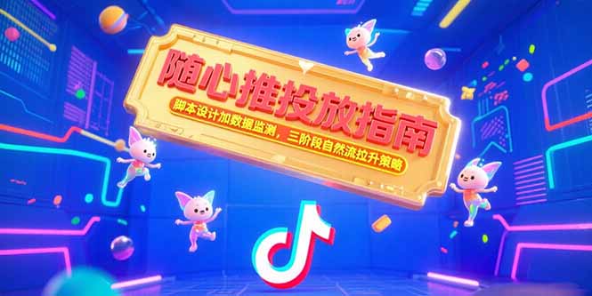 随心推投放指南，脚本设计加数据监测，三阶段自然流拉升策略-空域资源网