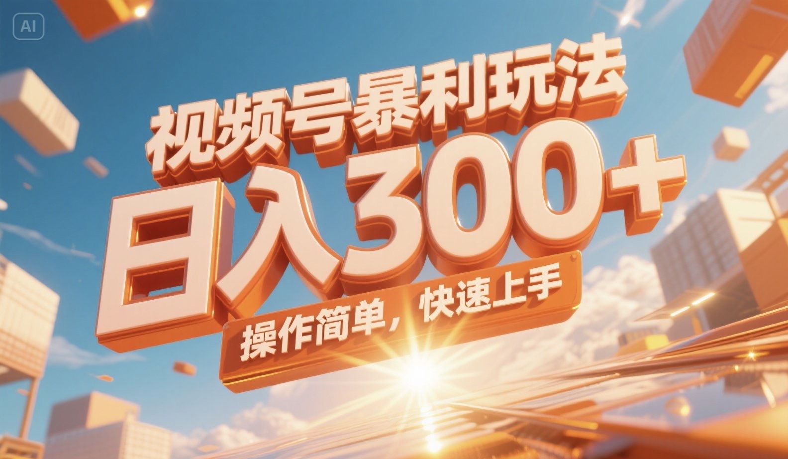 视频号暴利玩法，日入300+，操作简单，快速上手。-空域资源网