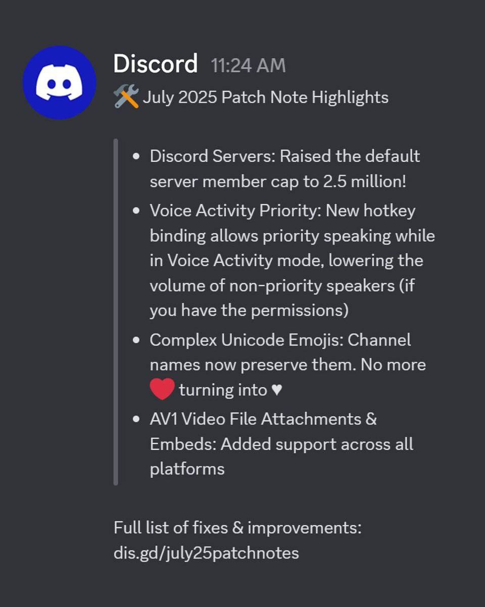 Discord 服务器成员上限提升至 250 万人-空域资源网