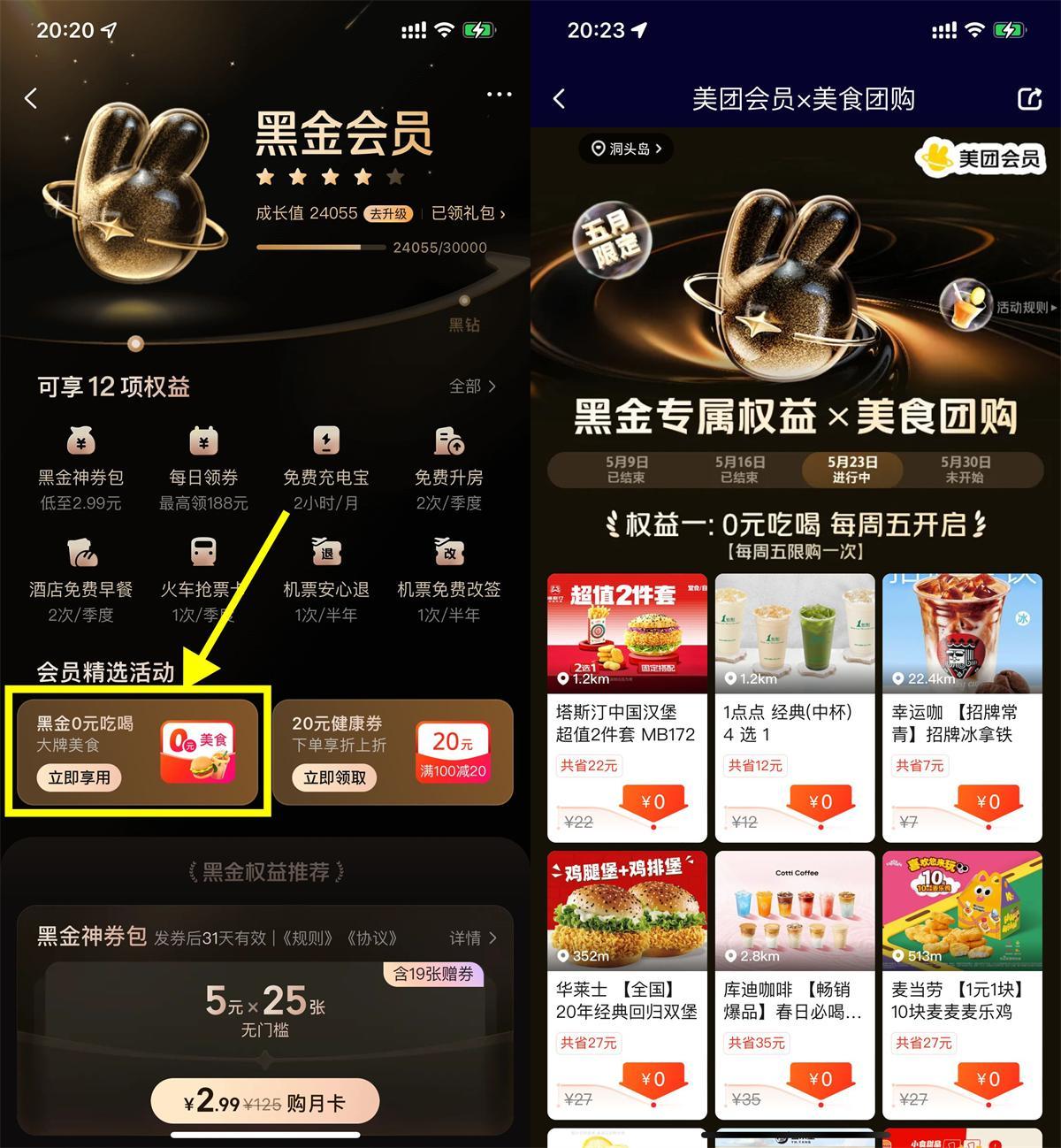 美团黑金以上会员0亓休闲玩乐-空域资源网