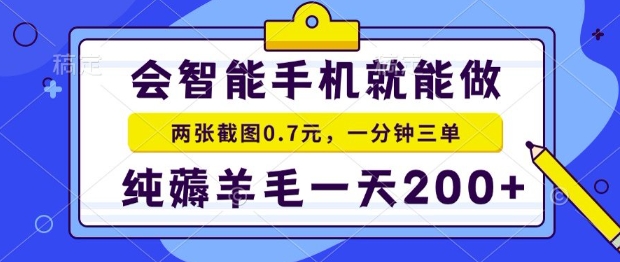 2025年零撸手机项目，二十秒一单，纯薅羊毛，一天200+做就有【揭秘】-空域资源网