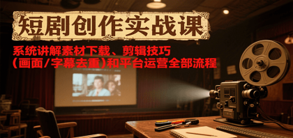 短剧创作实战课,系统讲解素材下载、剪辑技巧(画面/字幕去重)和平台运营全部流程-颜夕资源网-第19张图片 短剧创作实战课,系统讲解素材下载、剪辑技巧(画面/字幕去重)和平台运营全部流程-颜夕资源网-第19张图片