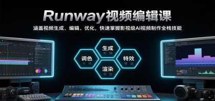 Runway视频编辑课，涵盖视频生成、编辑、优化，快速掌握影视级AI视频制作全栈技能