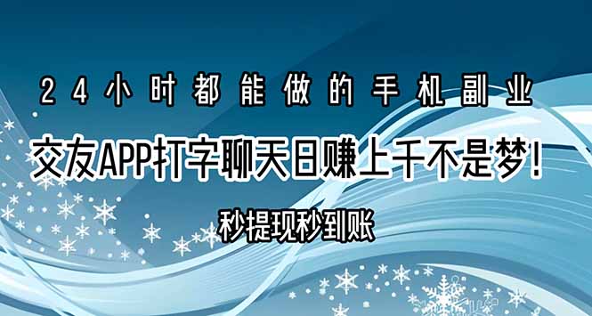 交友APP打字聊天赚钱秒提现秒到账，日赚上千不是梦！-空域资源网
