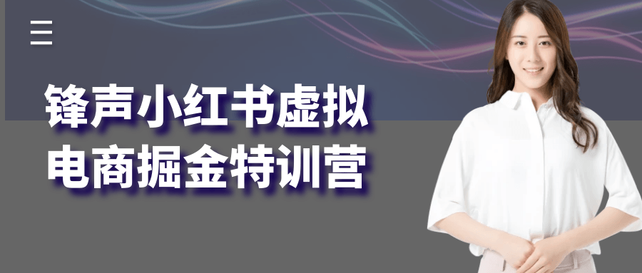 锋声小红书虚拟电商掘金特训营-空域资源网
