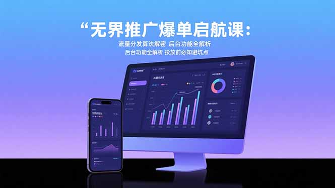 无界推广爆单启航课：流量分发算法解密 后台功能全解析 投放前必知避坑点-空域资源网