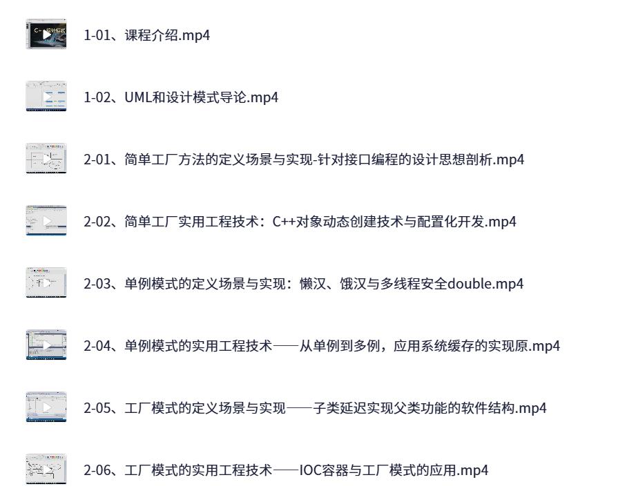 C++设计模式理论与实战 – 23种模式详解+Qt项目开发-空域资源网