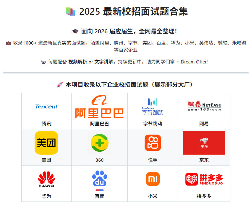 2026 届校招面试题合集，助你决胜大厂-空域资源网