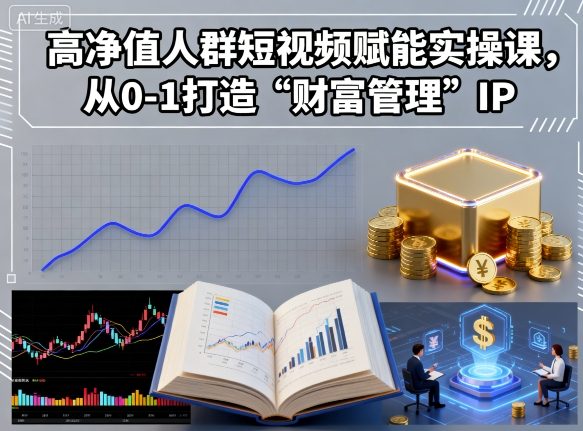 高净值人群短视频赋能实操课，从0-1打造“财富管理”IP-空域资源网
