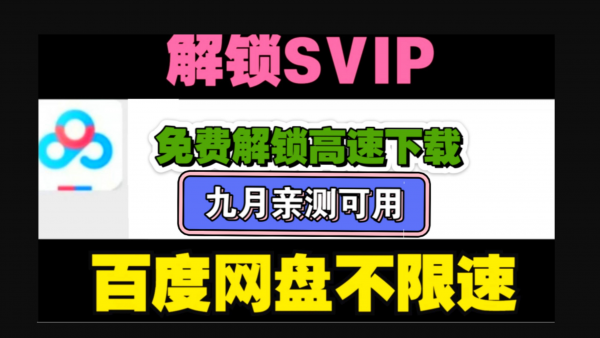 百度网盘解锁SVIP不限速工具，速度快到起飞！-空域资源网