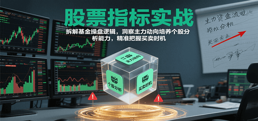 股票指标实战，基金操盘逻辑拆解，洞察主力动向培养个股分析能力把握买卖时机(更新)-空域资源网