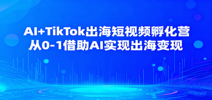 AI+TikTok出海短视频孵化营，从0-1借助AI实现出海变现-空域资源网