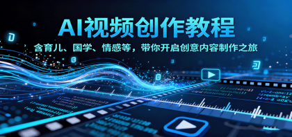 AI视频创富课，含育儿、国学、情感等赛道，带你开启创意内容制作之旅-空域资源网