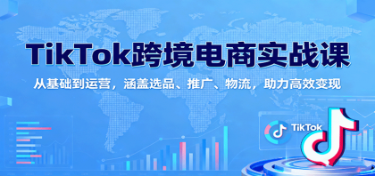 TikTok跨境电商实战课：从基础到运营，涵盖选品、推广、物流，助力高效变现-空域资源网