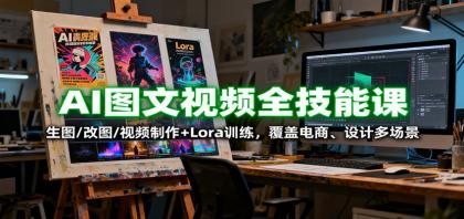 AI图文视频全技能课：生图/改图/视频制作+Lora训练，覆盖电商 、设计多场景-空域资源网