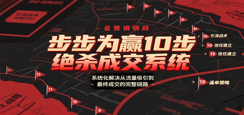 步步为赢10步绝杀成交系统，系统化解决从流量吸引到最终成交的完整链路-空域资源网