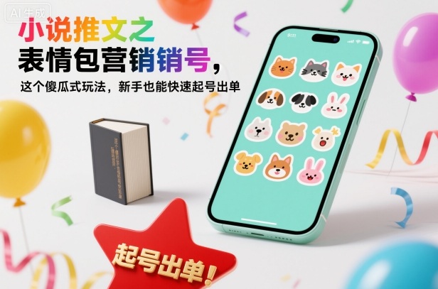 小说推文之表情包营销号，这个傻瓜式玩法，新手也能快速起号出单-空域资源网