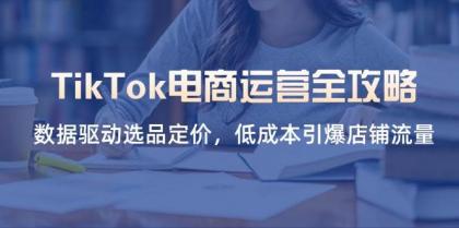 TikTok电商运营全攻略，数据驱动选品定价，低成本引爆店铺流量-空域资源网